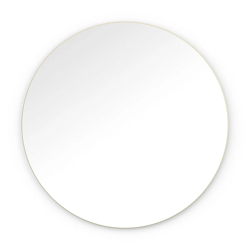 Origins Living Oslo Round Mirror 100cm - Brushed Brass