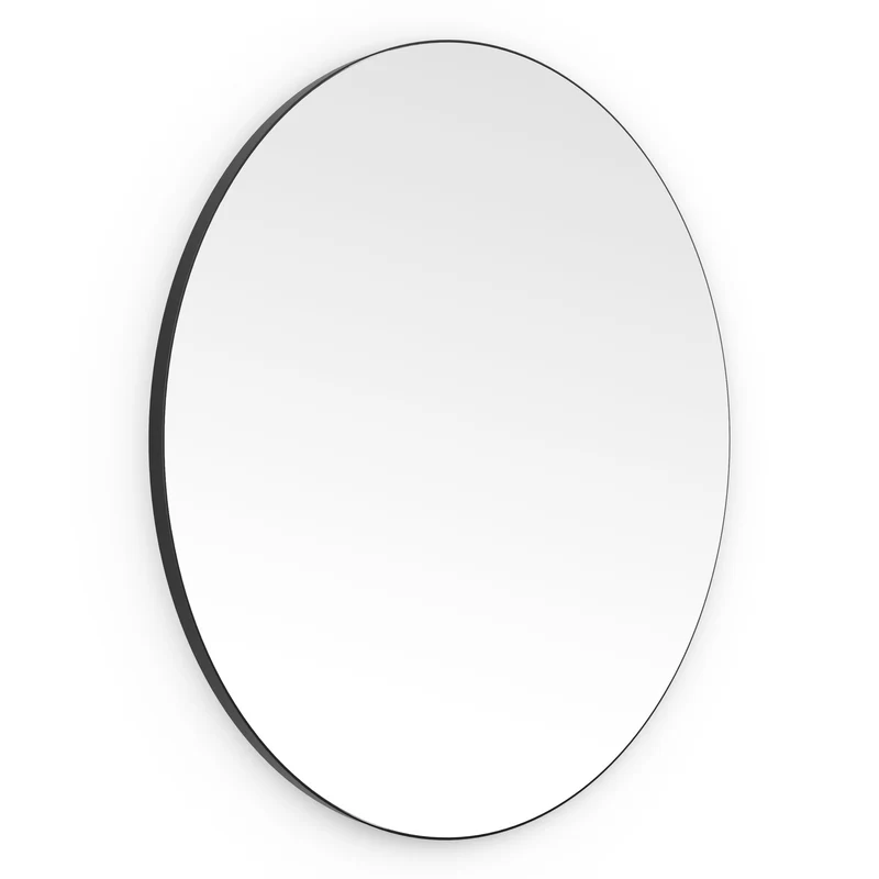 Origins Living Oslo Round Mirror 80cm - Matt Black
