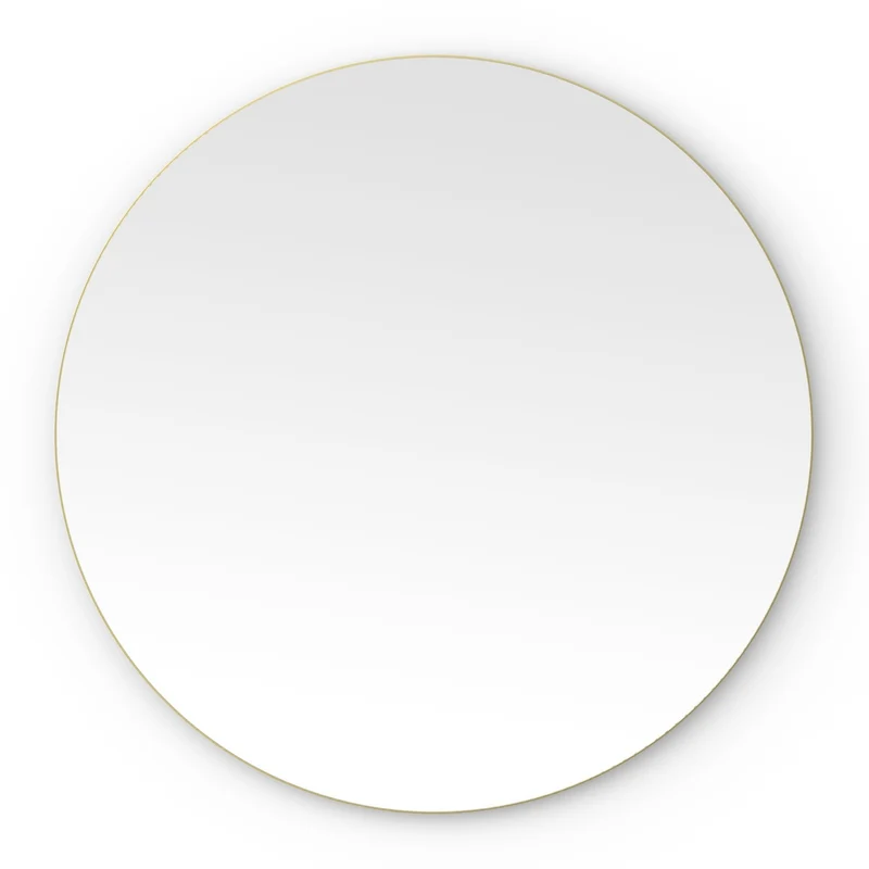 Origins Living Oslo Round Mirror 80cm - Brushed Brass