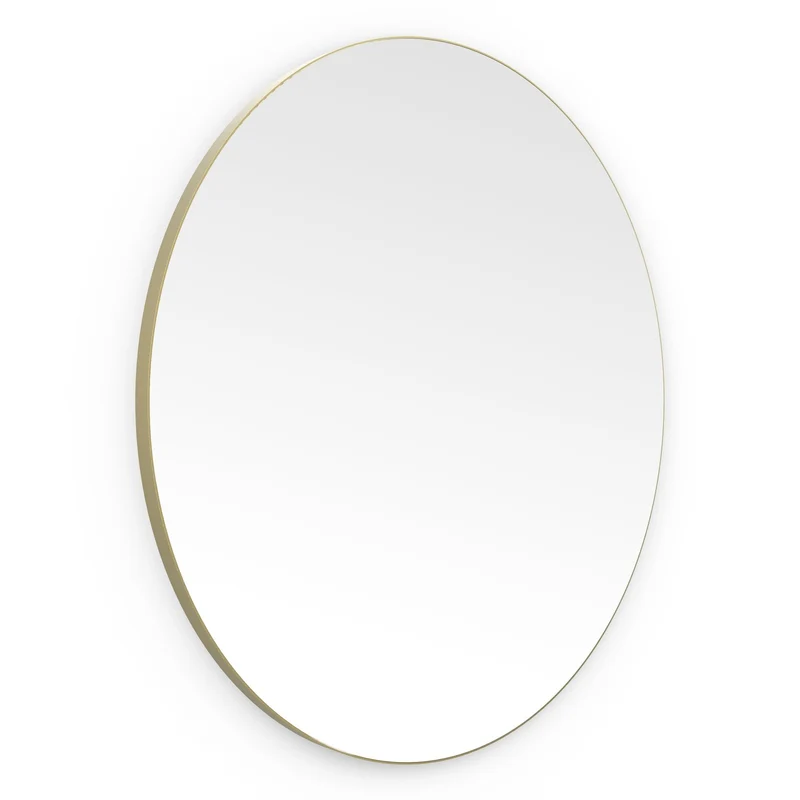 Origins Living Oslo Round Mirror 80cm - Brushed Brass