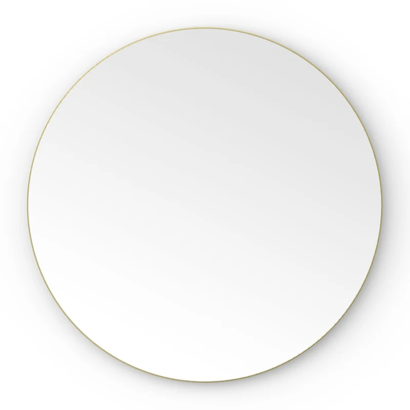Origins Living Oslo Round Mirror 60cm - Brushed Brass