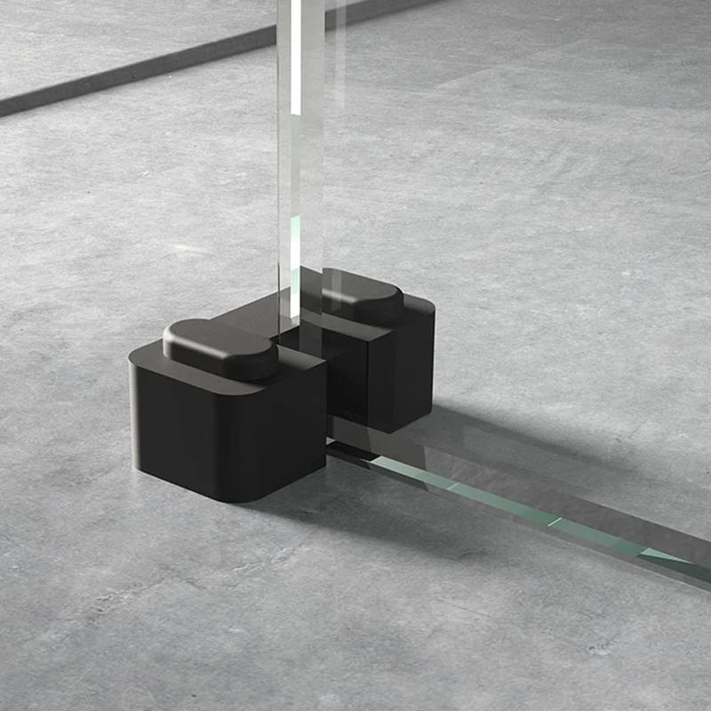 Wetroom Screen Retainer Support Foot - Matt Black
