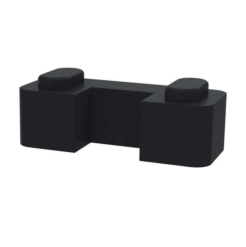 Wetroom Screen Retainer Support Foot - Matt Black