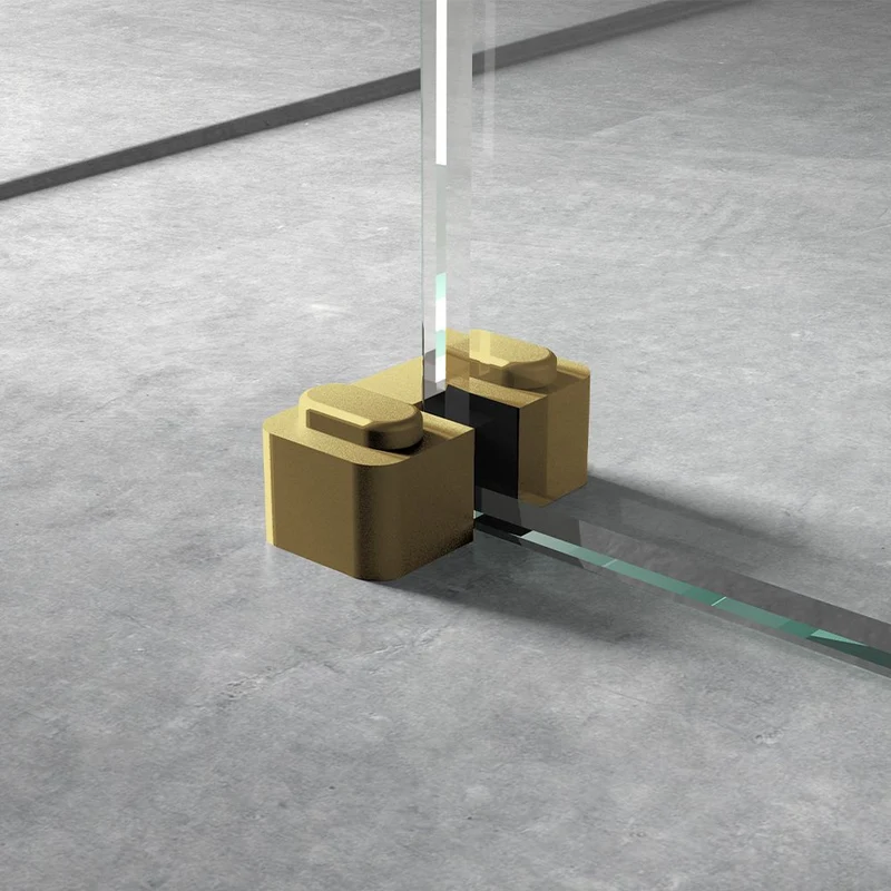 Wetroom Screen Retainer Support Foot - Brushed Brass