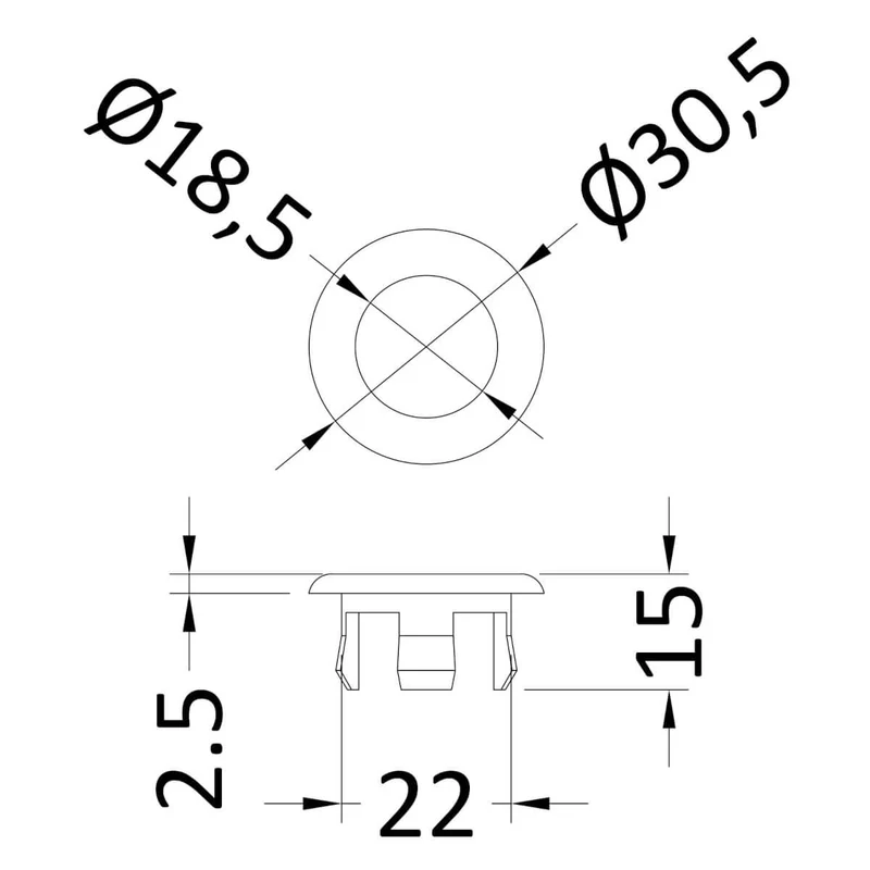 Basin Overflow Cover - Brushed Brass