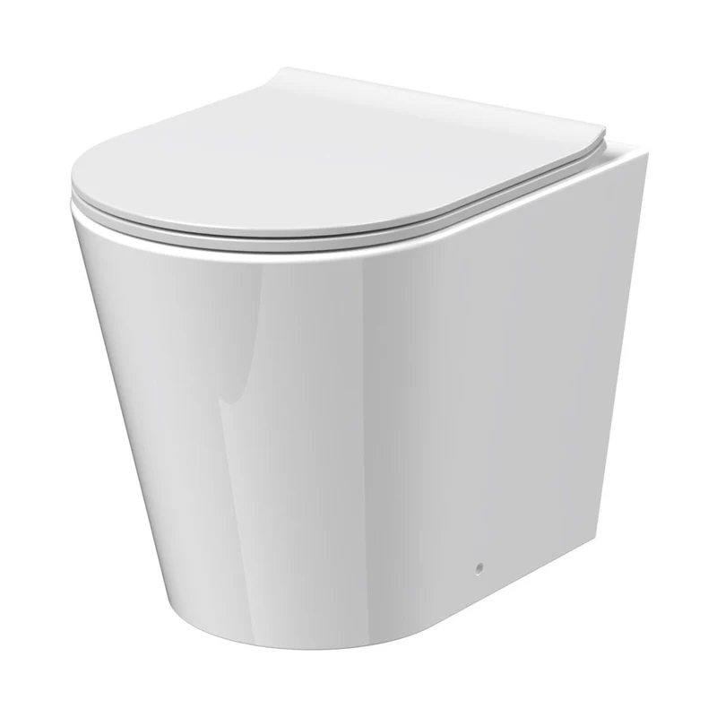 Nuie Freya Round Rimless Btw Pan & Soft Close Seat Contemporary White Vitreous China 417x365x500mm