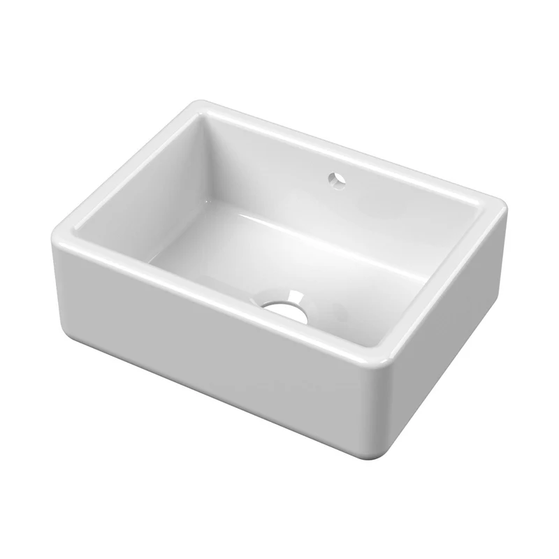 Nuie Traditional Butler Sink 595 X 450 X 220mm White Fireclay 220x595x450mm