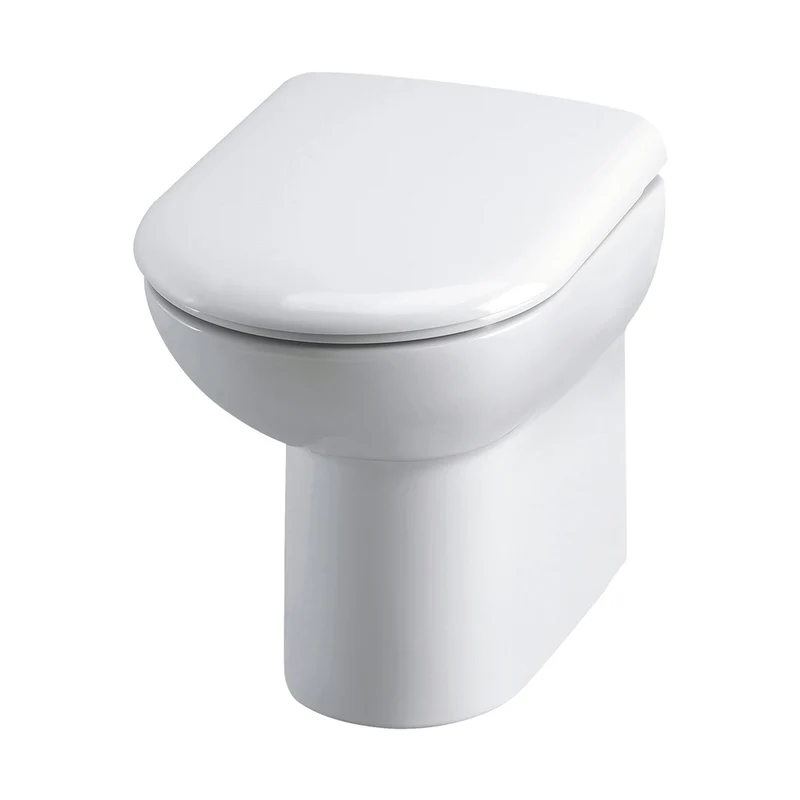 Nuie Lawton Comfort Height Back To Wall Pan Contemporary White Vitreous China 445x370x545mm