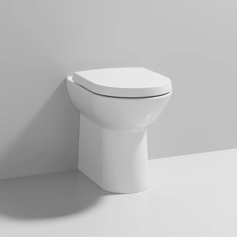 Nuie Lawton Comfort Height Back To Wall Pan Contemporary White Vitreous China 445x370x545mm