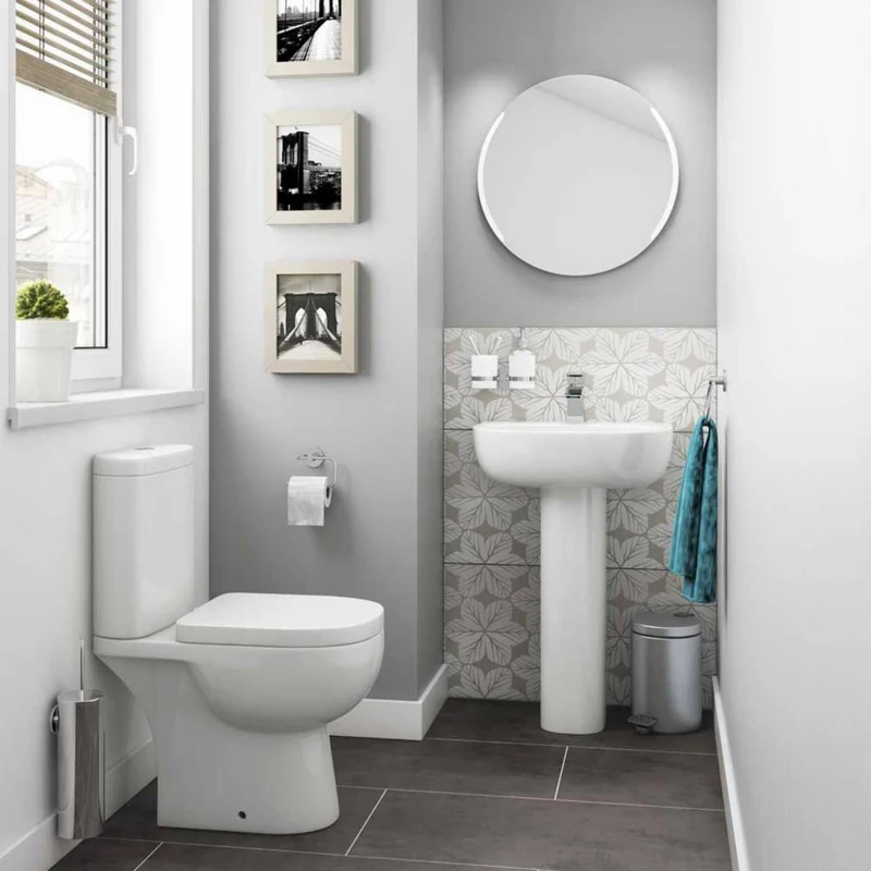 Rak Tonique Easy Plumb Close Coupled Open Back Toilet & Soft Close Seat