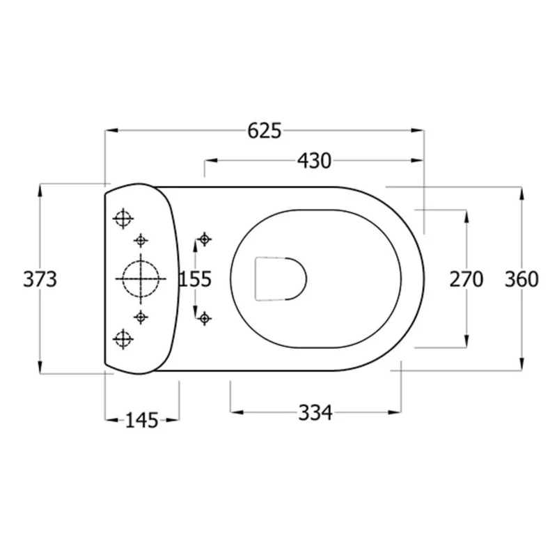Rak Tonique Fully Back to Wall Toilet with Soft Close Seat