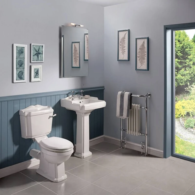 Legend Traditional Close Coupled Open Back Toilet & Standard Seat