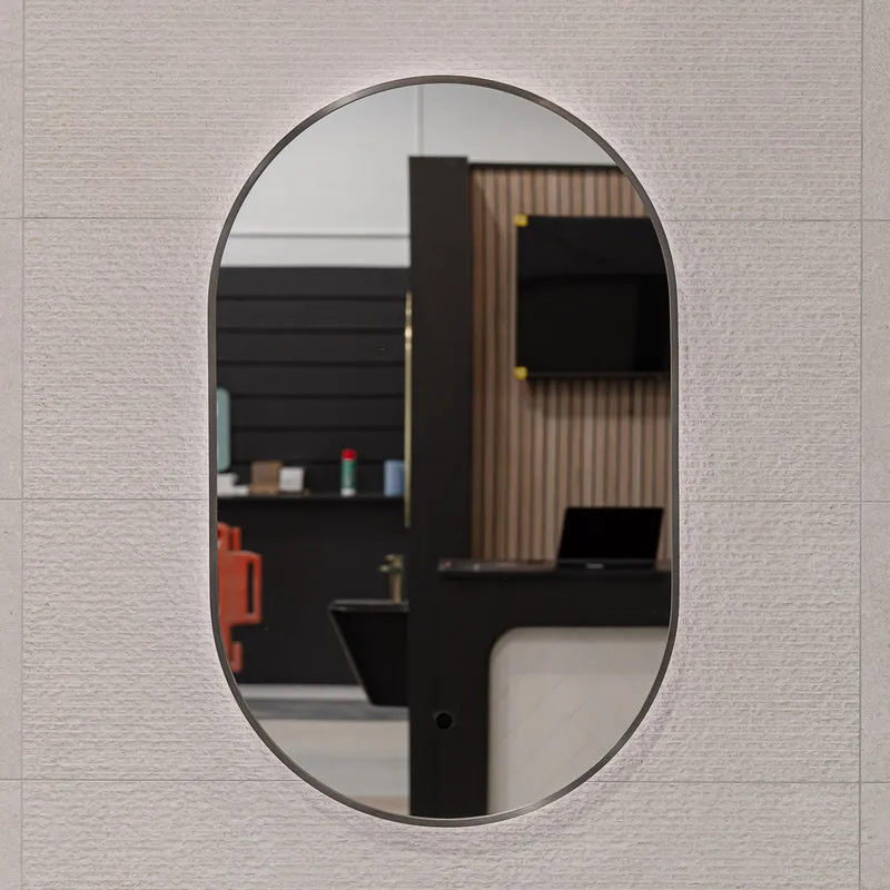 Aubrey LED Mirror 500 x 800mm - Gunmetal