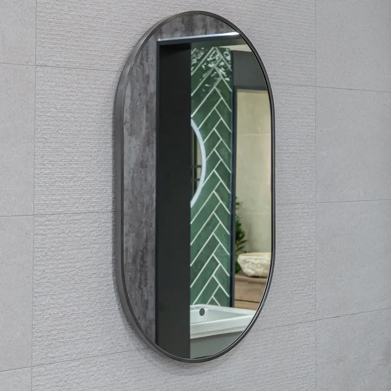 Aubrey LED Mirror 500 x 800mm - Gunmetal
