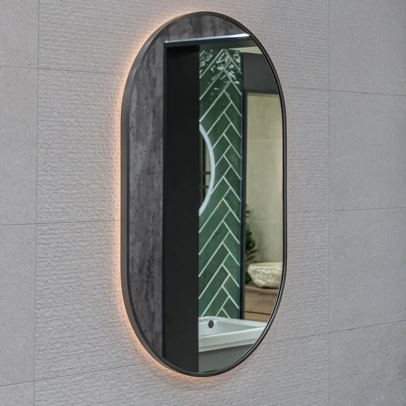 Aubrey LED Mirror 500 x 800mm - Gunmetal