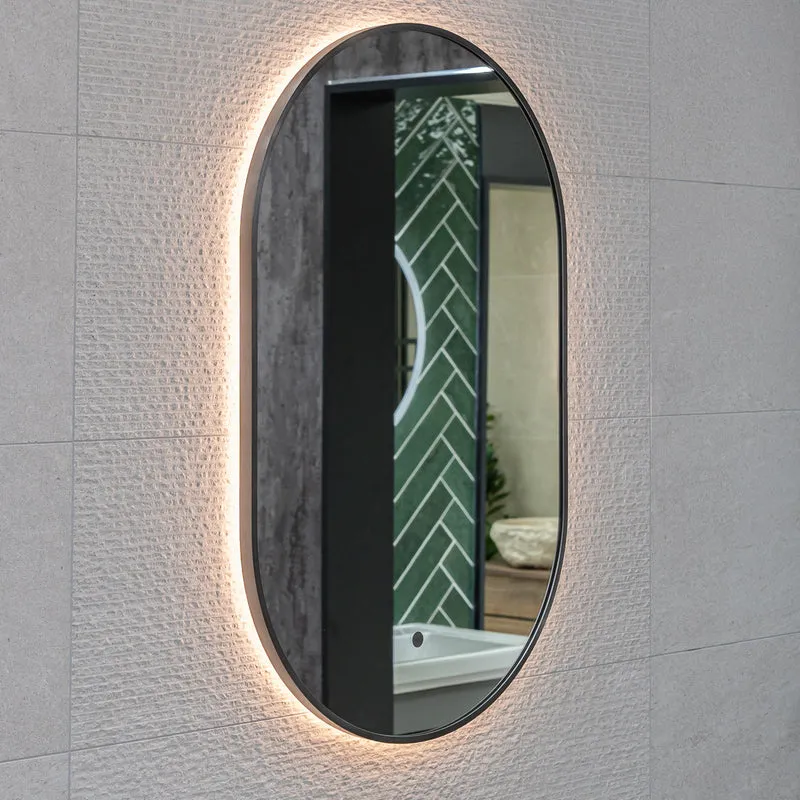 Aubrey LED Mirror 500 x 800mm - Gunmetal