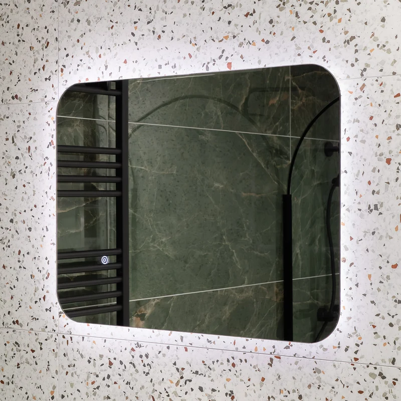 Luca 800 x 600mm Backlit LED Mirror with Demister