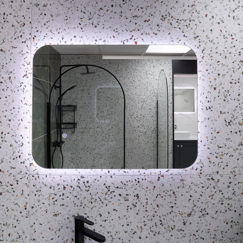 Luca 800 x 600mm Backlit LED Mirror with Demister