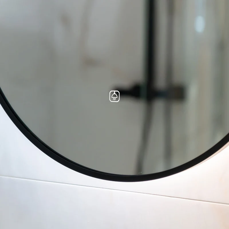 Tablet Black Frame 800mm x 500mm LED Mirror with Colour Change