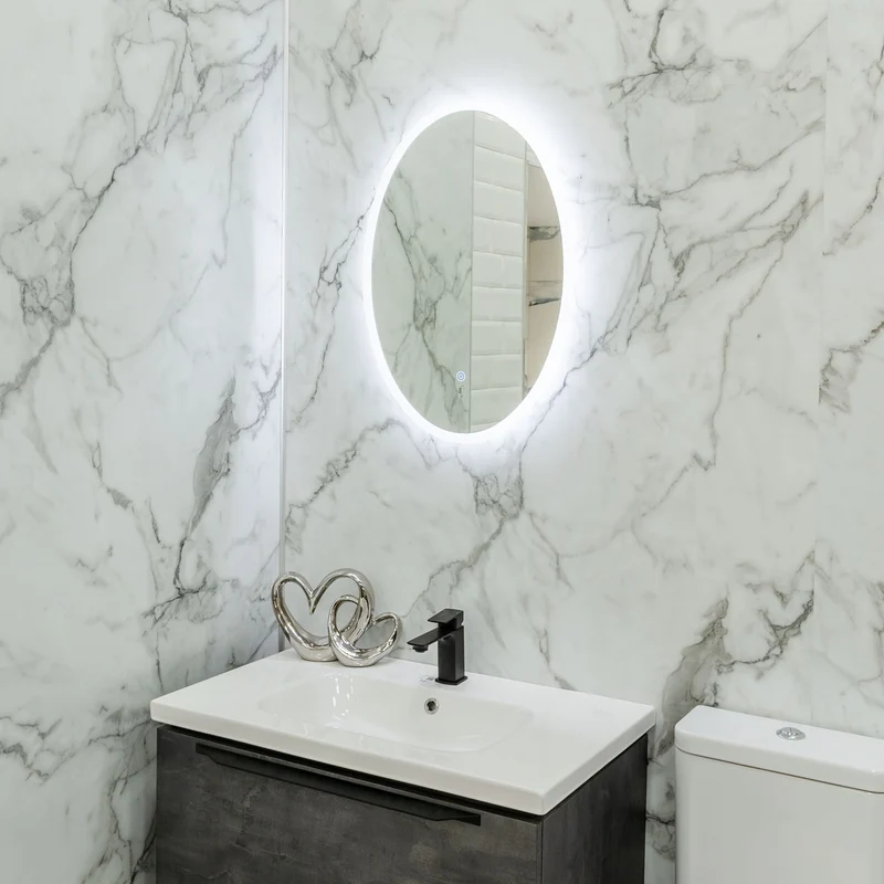 Rose Oval Backlit LED Mirror with Demister