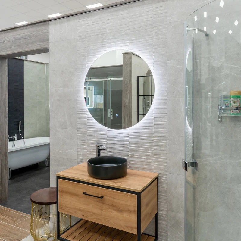 Bella 800mm Round Backlit LED Mirror with Demister