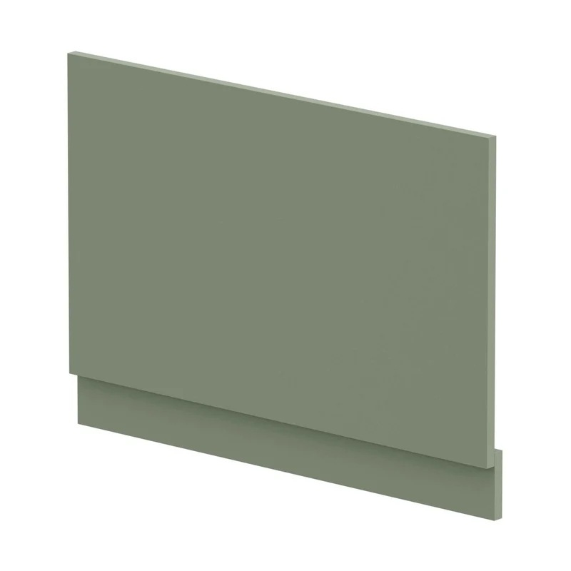 Nuie Bath Panels Straight End Panel & Plinth (800mm) Contemporary Satin Green MDF Painted Matt 560x780x36mm