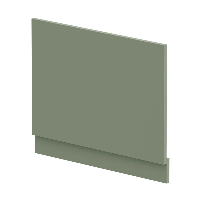 Nuie Bath Panels Straight End Panel & Plinth (700mm) Contemporary Satin Green MDF Painted Matt 560x680x36mm