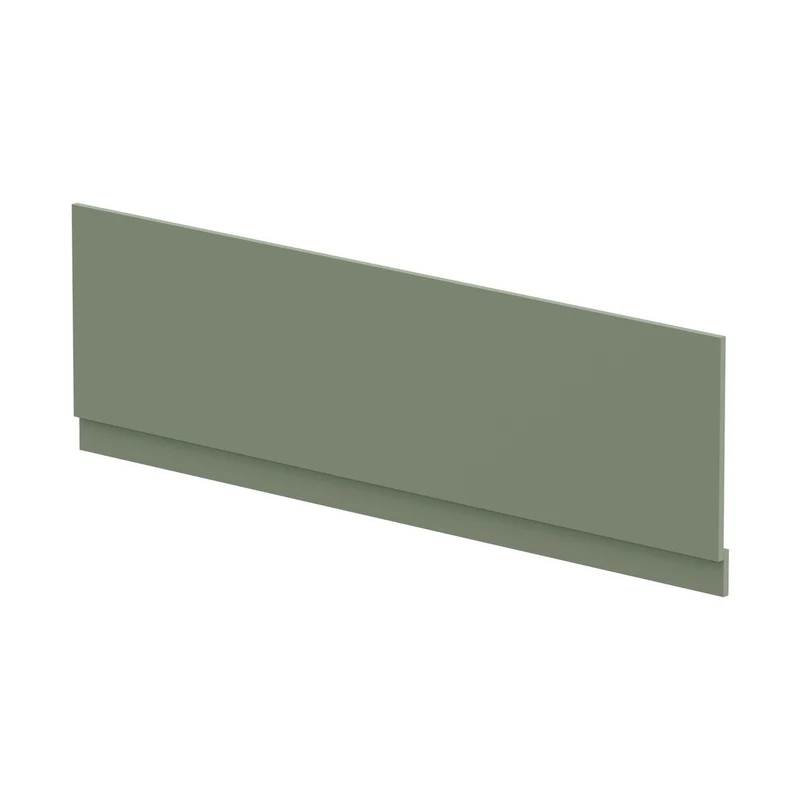Nuie Bath Panels Straight Front Panel & Plinth (1800mm) Contemporary Satin Green MDF Painted Matt 560x1795x36mm
