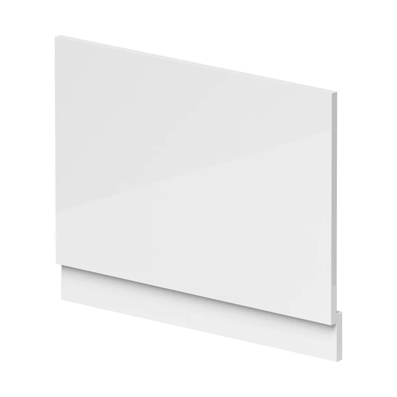 Nuie Bath Panels Straight End Panel & Plinth (750mm) Contemporary Gloss White MDF Painted Gloss 560x730x36mm