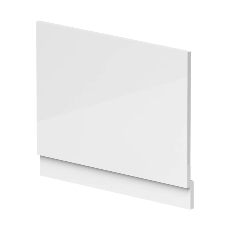 Nuie Bath Panels Straight End Panel & Plinth (700mm) Contemporary Gloss White MDF Painted Gloss 560x680x36mm