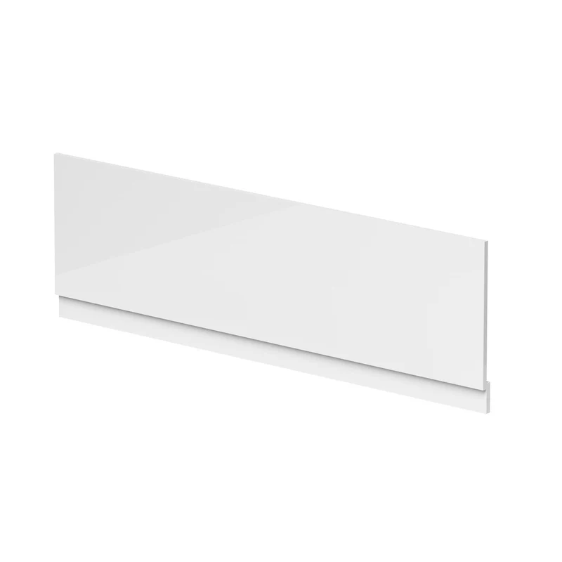 Nuie Fusion Straight Front Panel & Plinth (1800mm) Contemporary Gloss White MDF Painted Gloss 560x1795x36mm