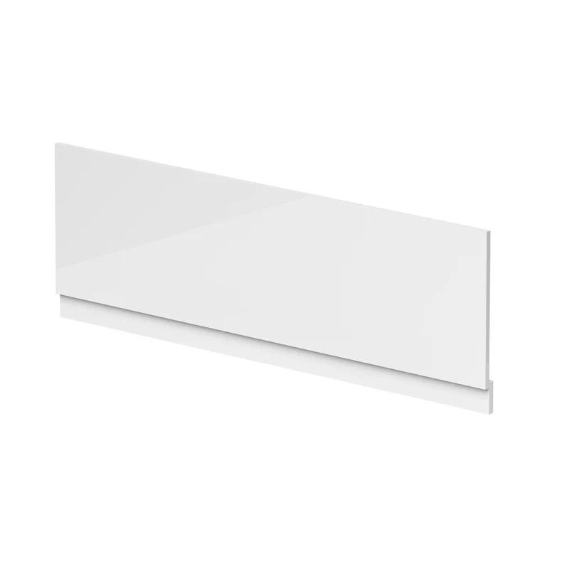 Nuie Waterproof Shower Bath Front Panel (1700mm) Contemporary Gloss White Pvc 560x1695x36mm