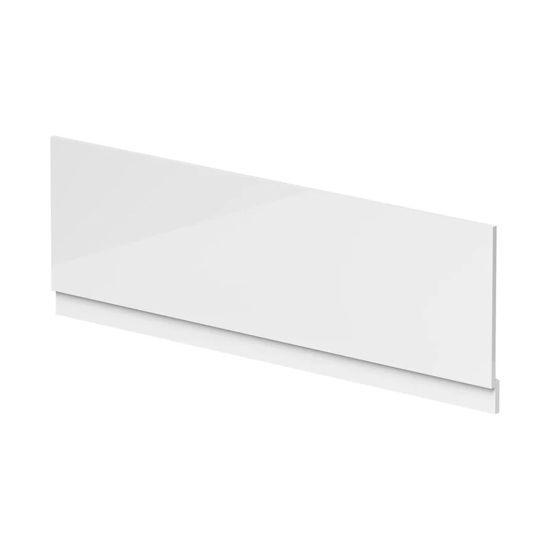 Nuie Bath Panels Straight Front Panel & Plinth (1700 X 560mm) Contemporary Gloss White MDF Painted Gloss 560x1695x36mm