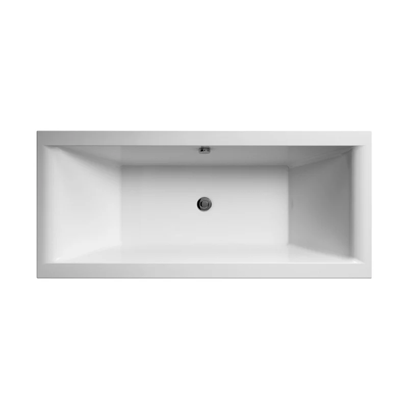 Nuie Asselby Eternalite Square Double Ended Bath 1700 X 700mm Contemporary White Acrylic Eternalite