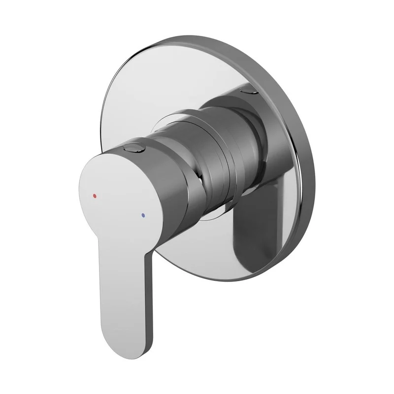 Nuie Arvan Manual Shower Valve Contemporary Chrome Brass ABS 110x110x113mm