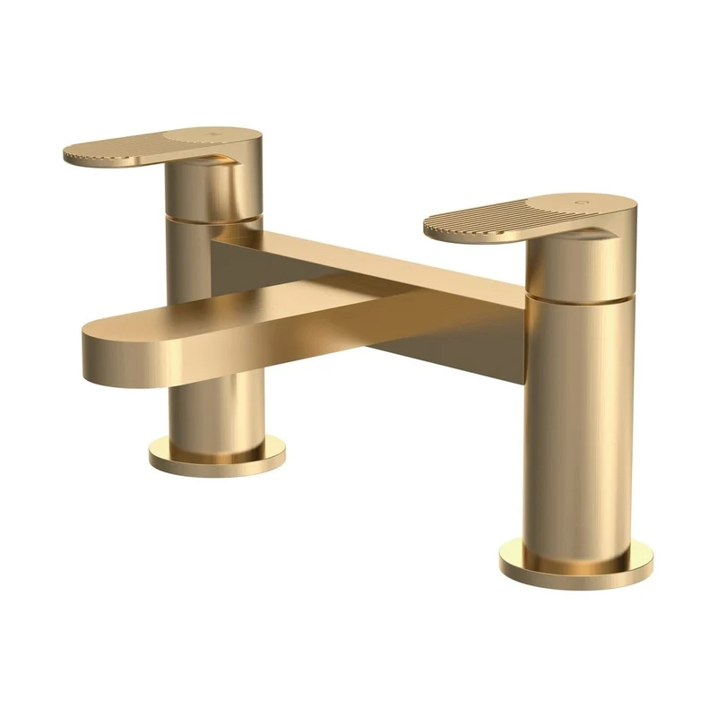 Nuie Cyprus Deck Mounted Bath Filler Contemporary Brushed Brass Brass 116x230x142mm