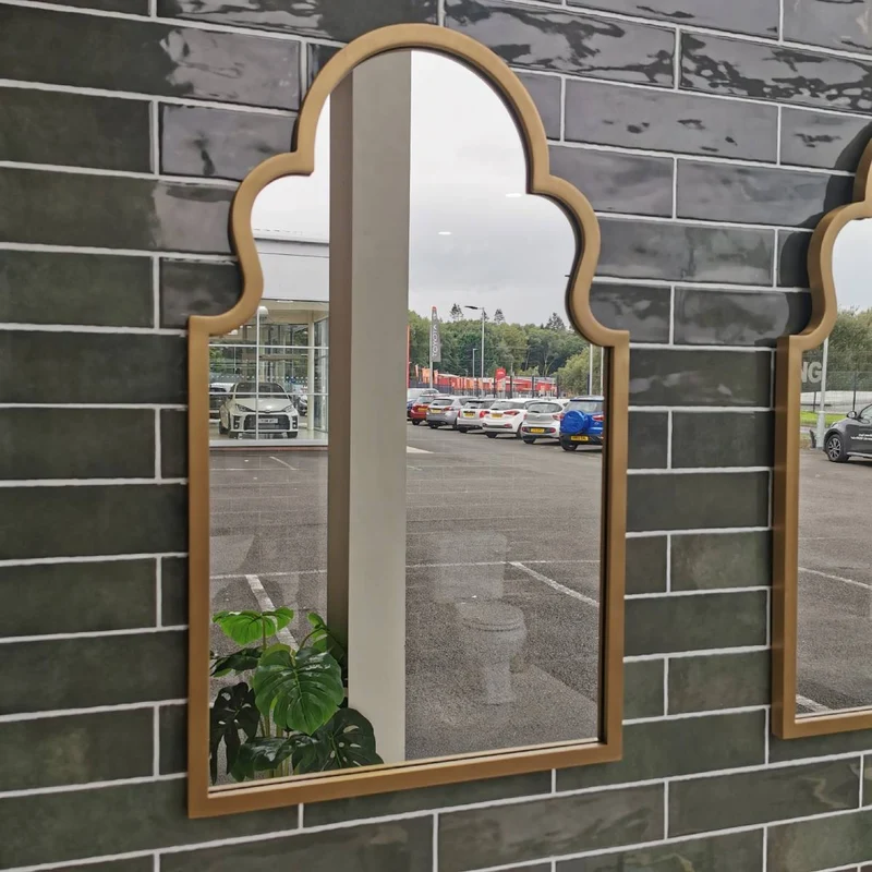Harrogate 830 x 500mm Traditional Mirror - Brushed Brass