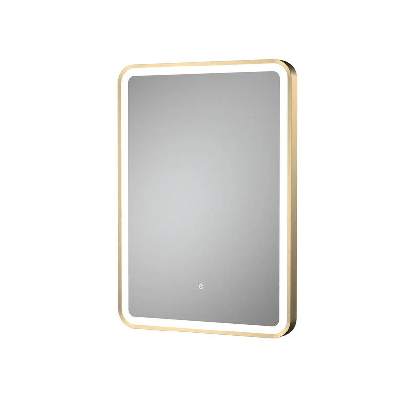 Hudson Reed 700 x 500mm LED Mirror - Brushed Brass