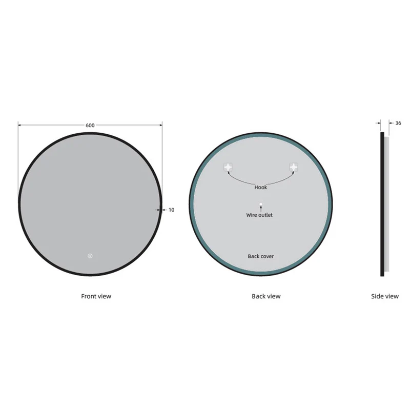 Rondo 800mm Round LED Mirror