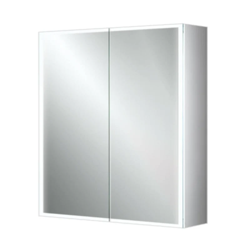 Mia LED Cabinet 600 x 700mm Double Door Demister and Shaver Socket