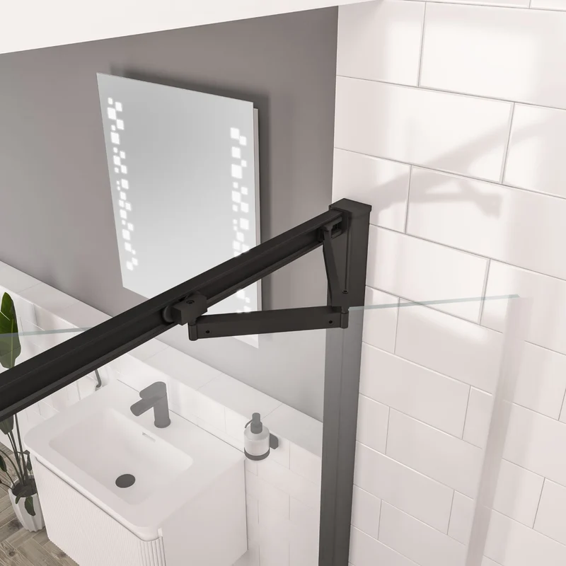 Corniche 2000 x 1000mm In-Fold Door - Matt Black