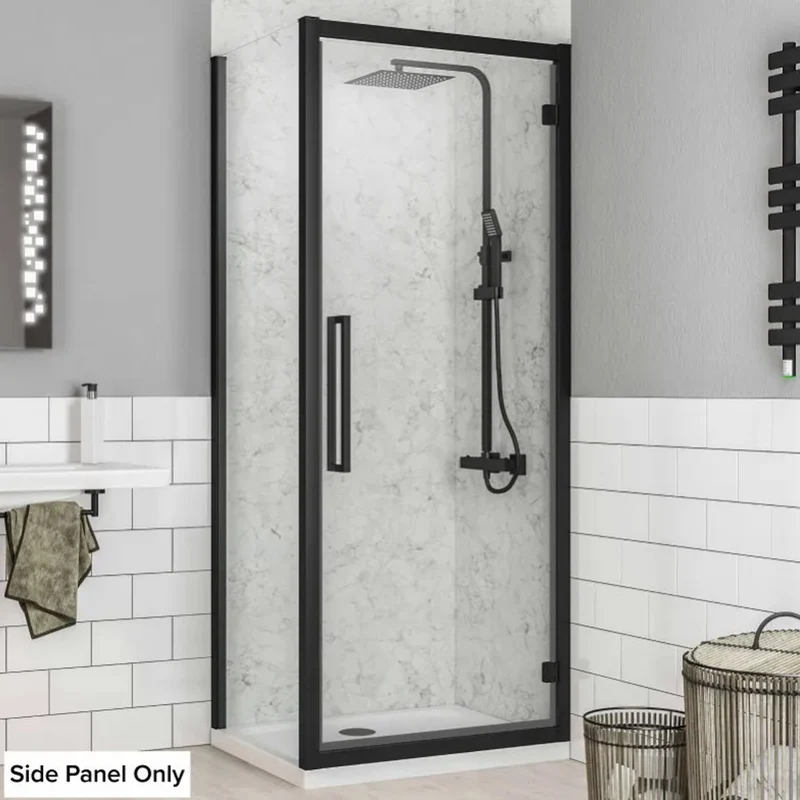 Corniche Hinge Door Side Panel 2000 x 800mm - Matt Black