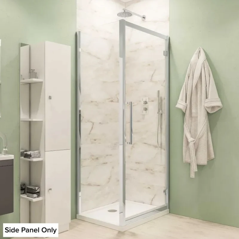 Corniche Hinge Door Side Panel 2000 x 800mm - Chrome