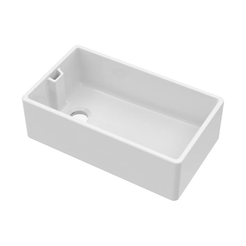 Nuie Belfast Sink 795x460x245 Traditional White Fireclay 245x795x460mm