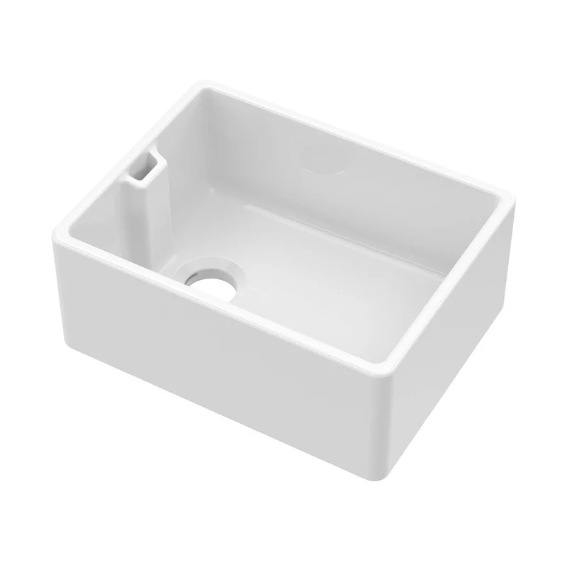 Nuie Belfast Sink 595x455x254 Traditional White Fireclay 245x595x455mm