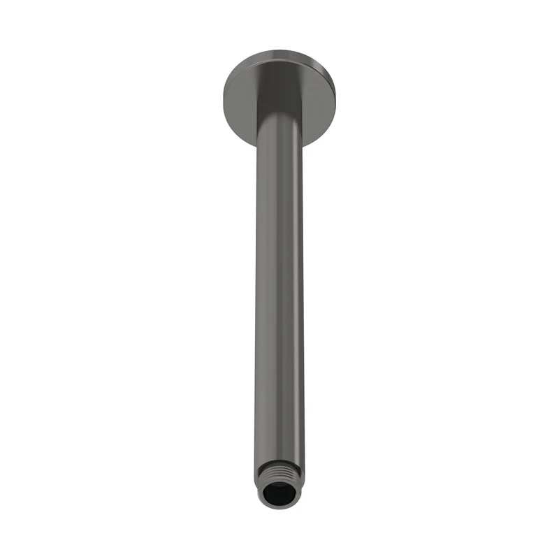 Nuie Round Ceiling Arm 300mm Contemporary Brushed Pewter Brass 300x63x63mm