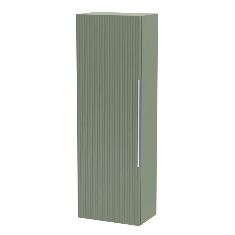 Hudson Reed Fluted Wall Hung 1200 x 400mm Tall Unit - Satin Green