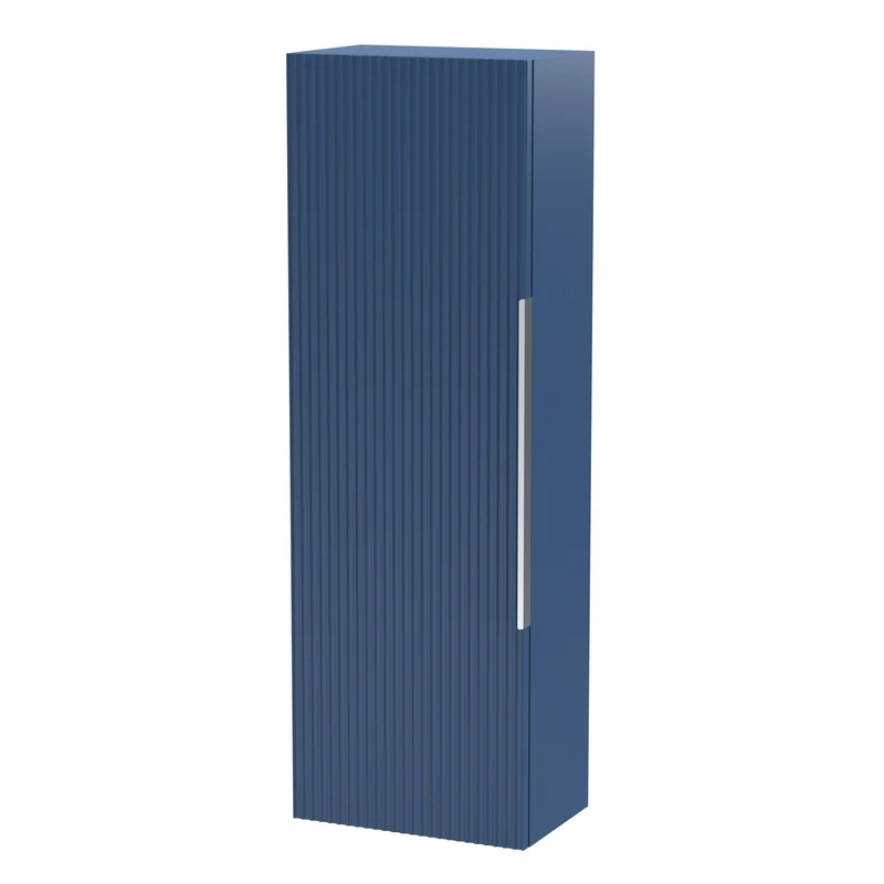Hudson Reed Fluted Wall Hung 1200 x 400mm Tall Unit - Satin Blue