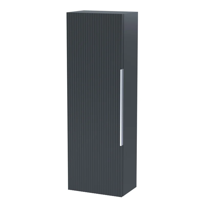 Hudson Reed Fluted Wall Hung 1200 x 400mm Tall Unit - Satin Anthracite