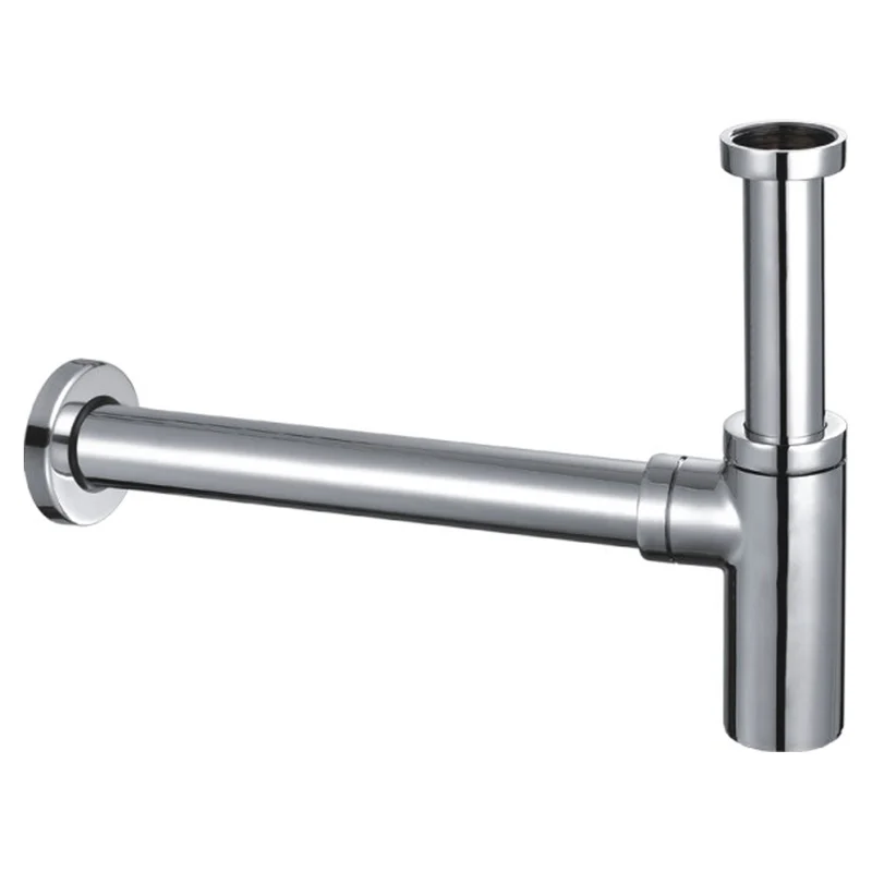 Lux Round Basin Bottle Trap - Chrome